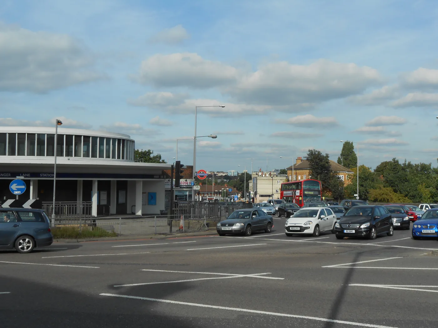 Traffic at Hanger Lane, beside the Underground station